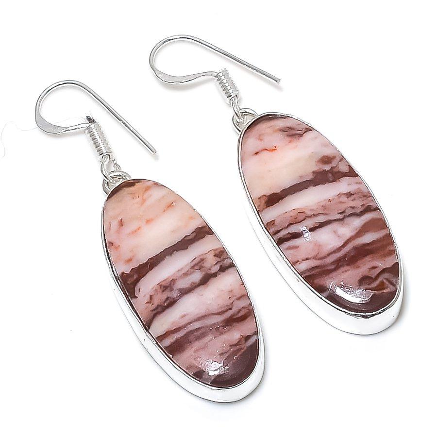 

Этнические ювелирные серьги ручной работы с драгоценными камнями капучино и яшмой 1,97 дюйма SR-7417