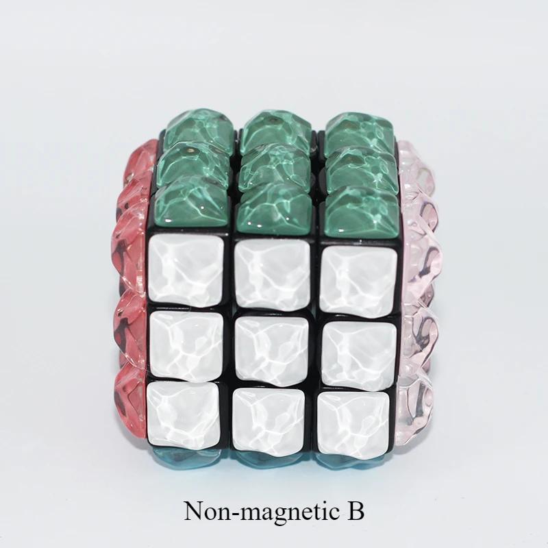 New 3x3 Wave Magic Cube Magnetic Puzzle Cube Transparent Magnetic Children's Educational Toy