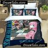 Anime Girl Lonely Rock Art Print Three Piece Bedding Set Article Children Or Adults For Beds Quilt Covers Pillowcases Bedding741