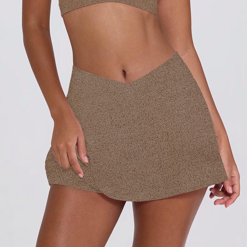 Q1R Stoßfeste Elastische Träger Fitness Halter Top & Tennisrock Set