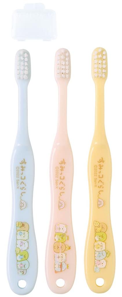 Skater for Preschoolers Sumikkogurashi Mole House Toothbrush, Soft, (Ages 3-5), 3-Pack, Design, 14cm, TB5ST-A