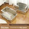 Stainless Steel Anti-Splash Cat Litter Box - High and Thickened Design
