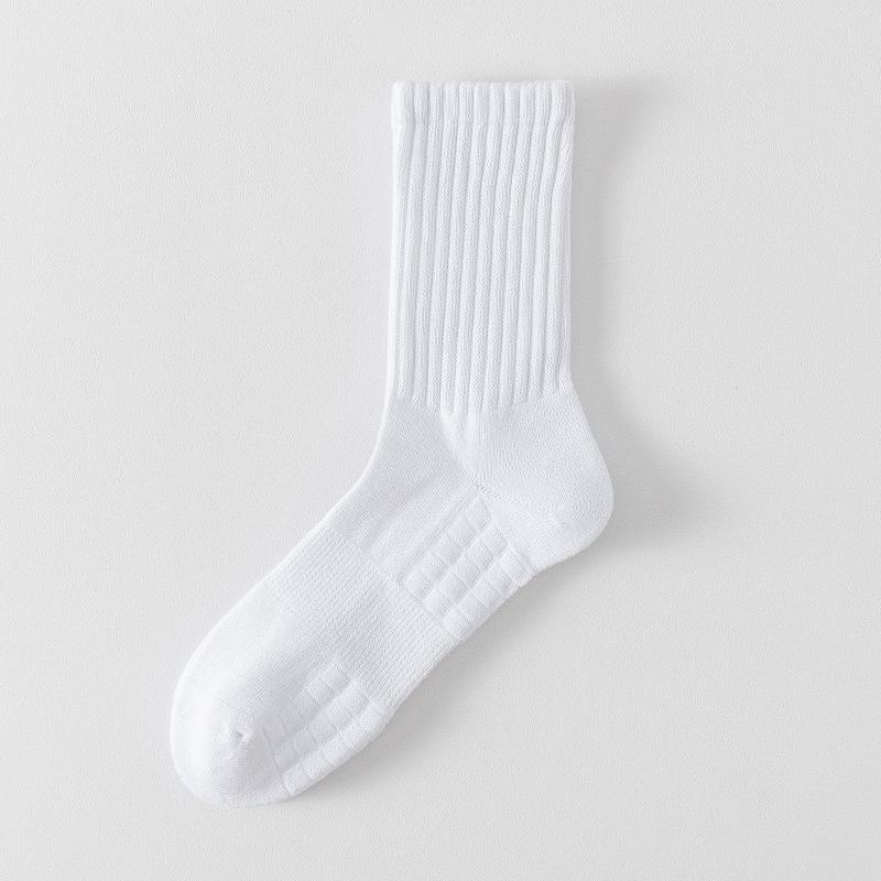 Men's Thin Socks, Autumn and Winter Sports, Running, Pure Cotton Towel Base Socks, Basketball Anti-odor, Badminton Long Socks, Cotton Socks