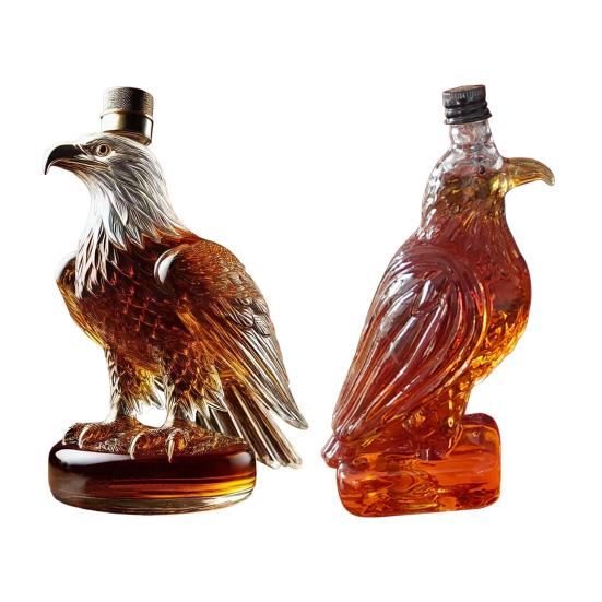 Eagle Whiskey Decanter Bottle 280ml Animal Shaped Whiskey Decanter Whiskey Storage Container Fun Bar Decor Gift for Whiskey Lovers Dad