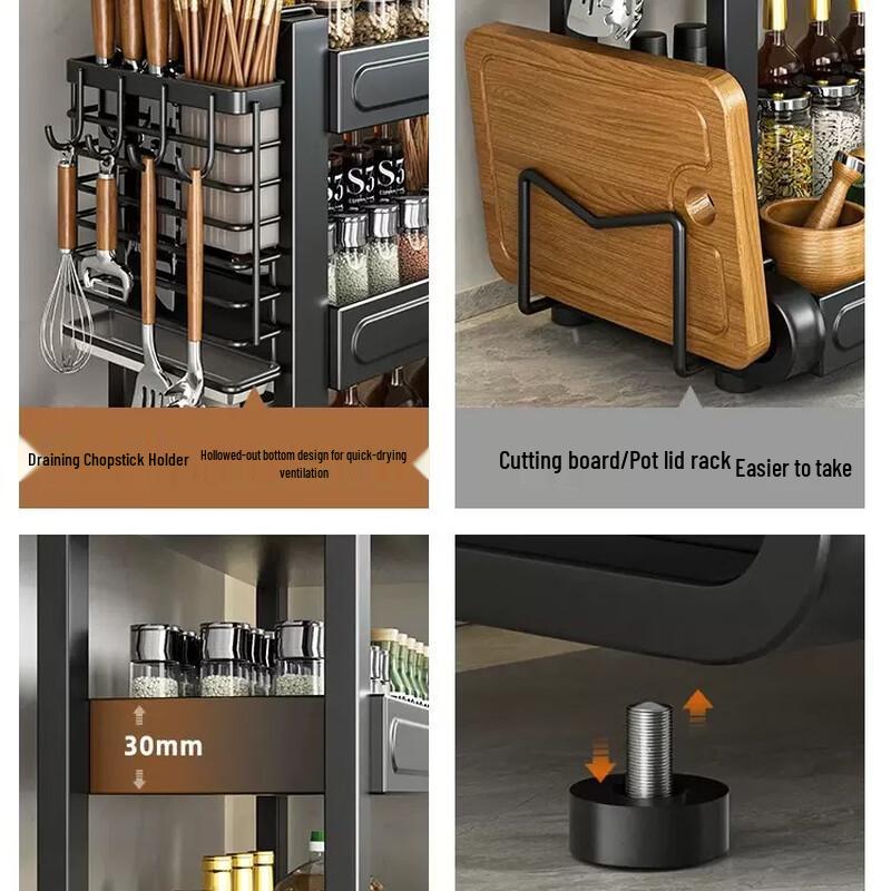 Nordic Foldable 3-Tier Countertop Spice Rack