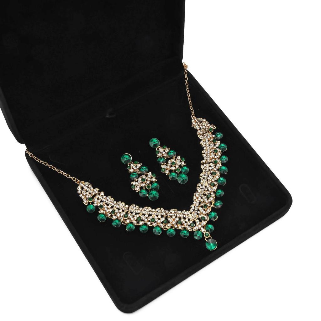 2025 Bridal Rhinestone Necklace & Earring Set: Elegant European-American Wedding Accessories