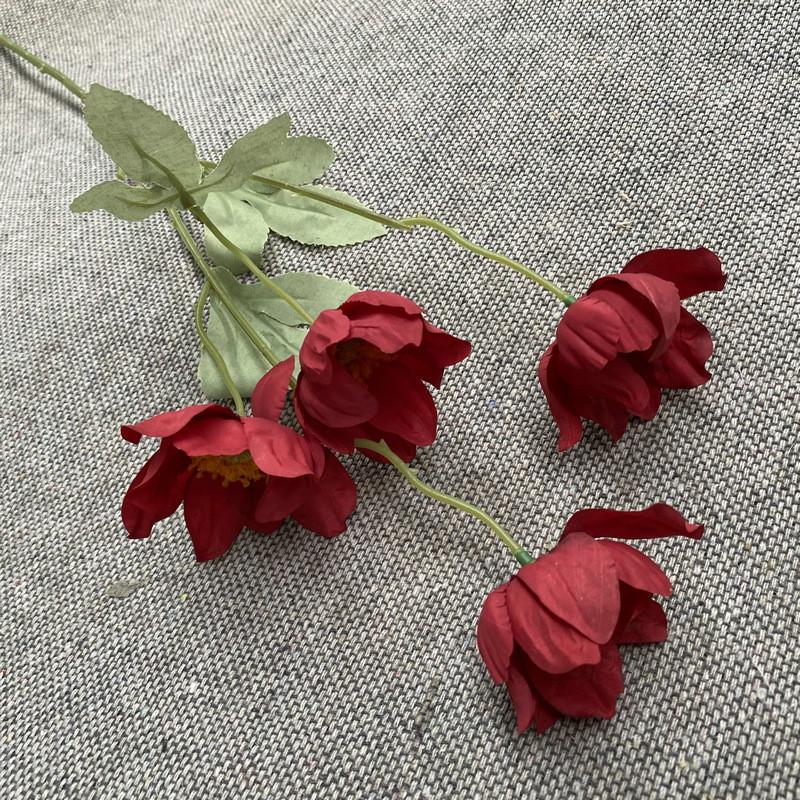 

Realistic Flower Anemone For Wedding Decoration And Photography Props Gifts Red