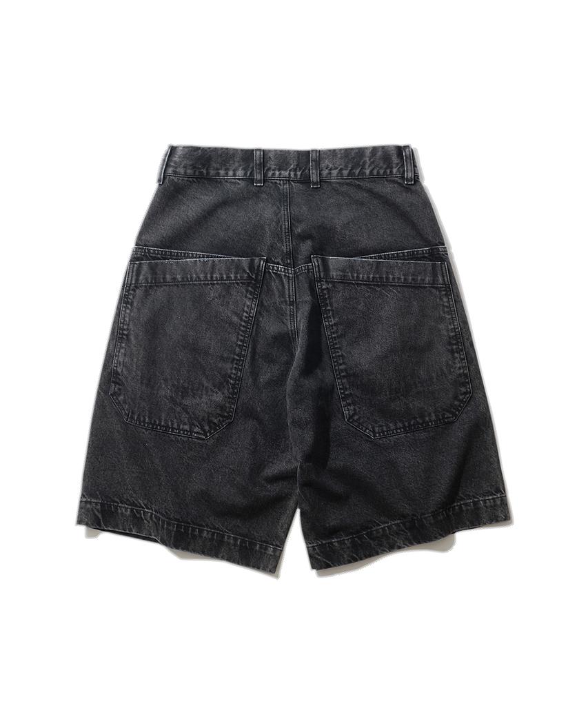 Intudeoseukeu Big Pocket Denim Shorts - Washed Black