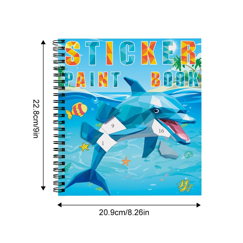 Stickers Paint Book For Kids Christmas Gifts Toddler Travel Toy Paint By Sticker For Airplane Car Sticker by Number Brain Games