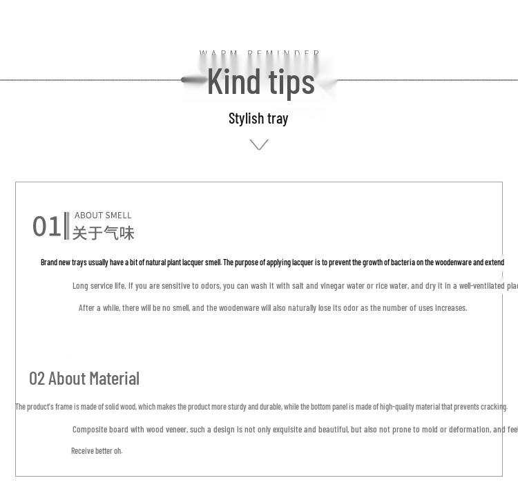 Handcrafted Japanese Orchid Rectangular Wooden Tea Tray with Custom Logo for Hotels and Restaurants