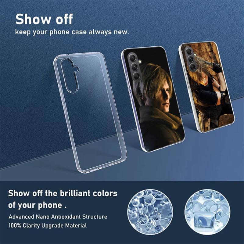 Leon Kennedy Resident Evil 4 Phone For Samsung A15 A25 A35 A55 A71 A51 Galaxy S9 S8 S10E A41 A31 A11 M12 M32 M30S M51 M52 J8 J6