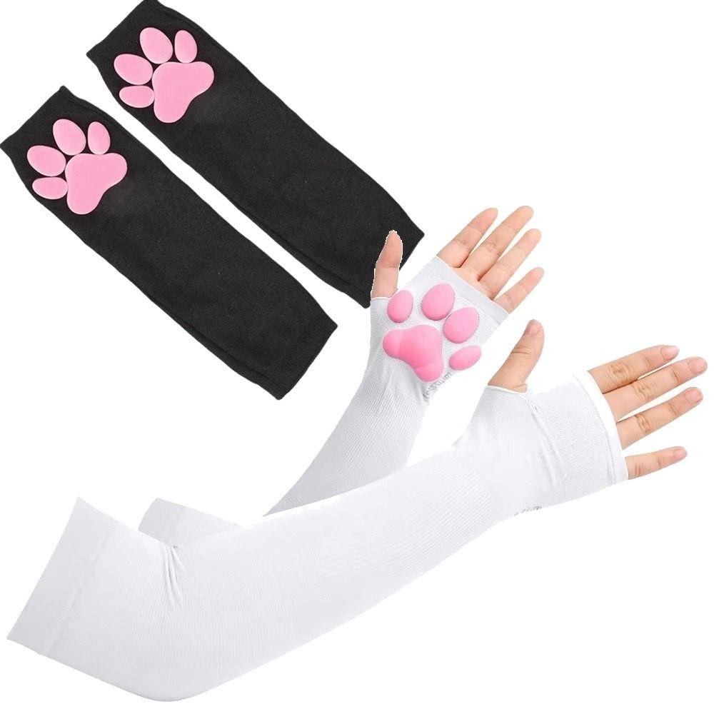 Quick-drying 3D Cat Claw Sunscreen Sleeves Ice Silk Hand Protector  Outdoor Activities