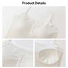 Women's Ribbed Lace Camisole with with Built-in Bra Pads and Buttons,Slim Fit Tank for Women