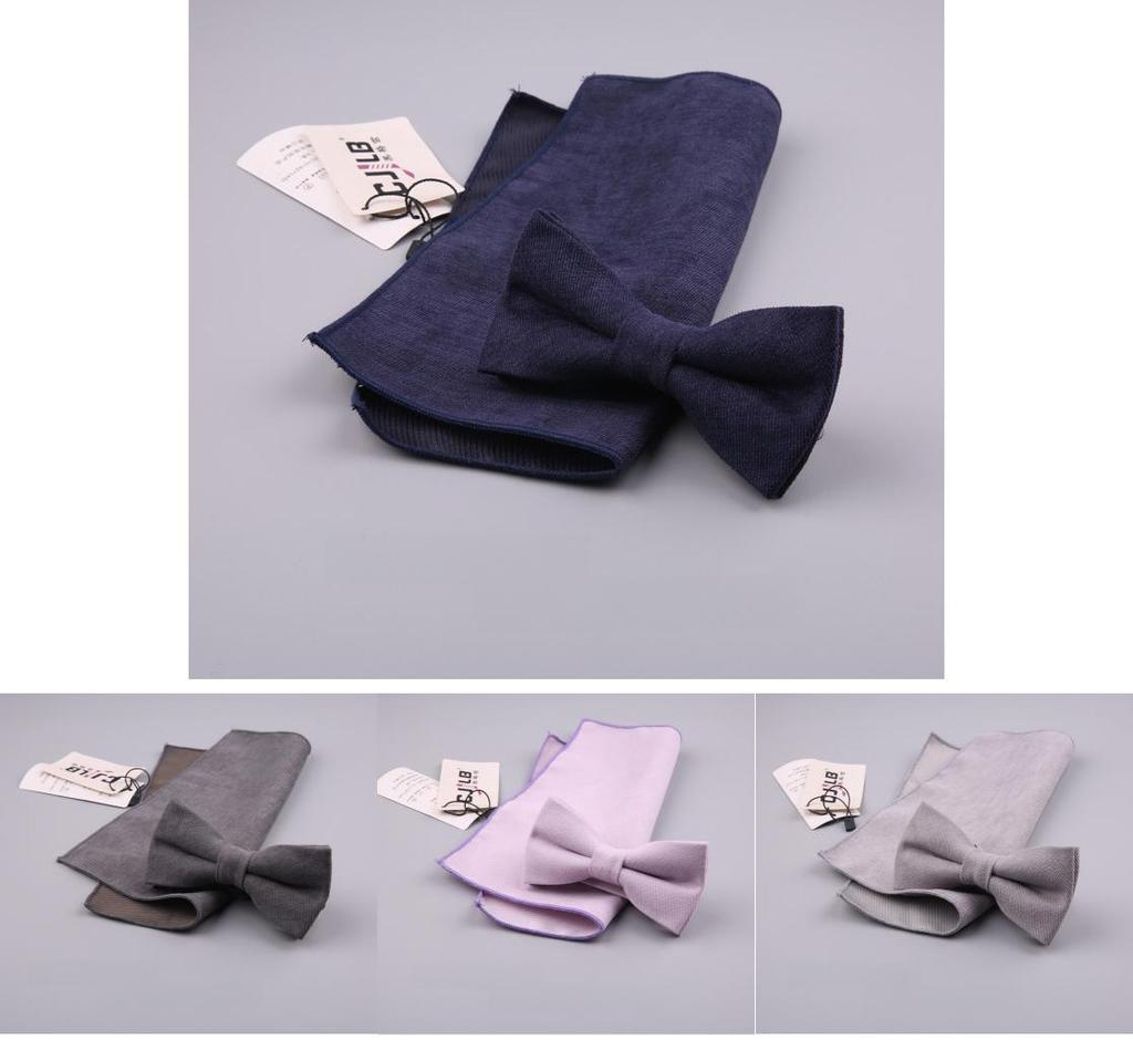 Cotton Bow Tie Set For Men Women Elegant Formal Accessories Gift For Adults