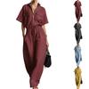 Rompers For Women Deep Short Sleeve Jumpsuit Loose Fit Work Overalls Dressy Casual Summer Jumpsuits
