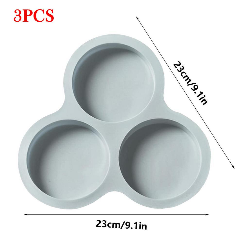 Air Fryer Egg Mold Round Shape Eggs Mold 3 Cavity Non-Stick Silicone Air Fryer Egg Pan Egg Steamer Cooking Mold Fried Egg Tool