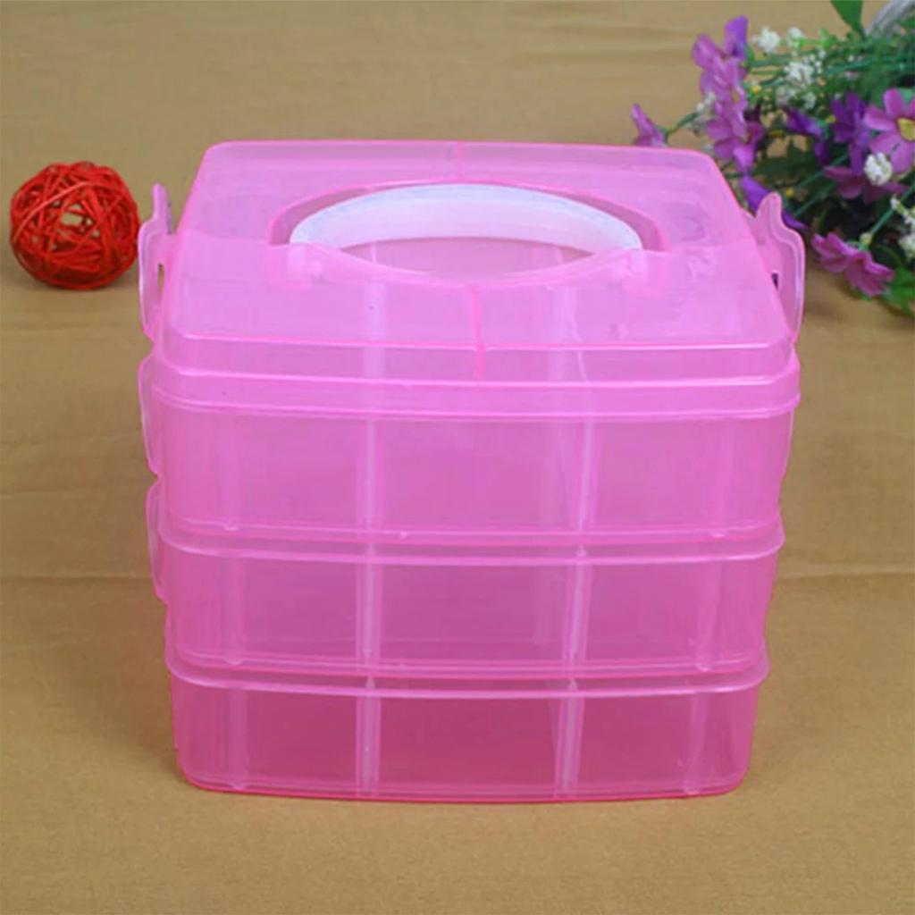 Small Three-Layer 18-Grid Portable Detachable Storage Box Hardware Tool Combination Organizer Box Storage Box