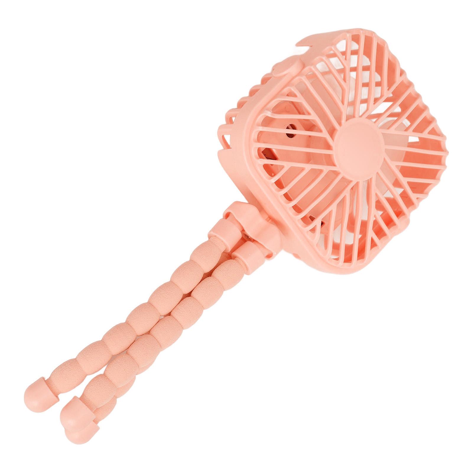 

Desktop Fan 3 Wind Gears LED Light Flexible Tripod Portable Fan for Baby Stroller Quadrate