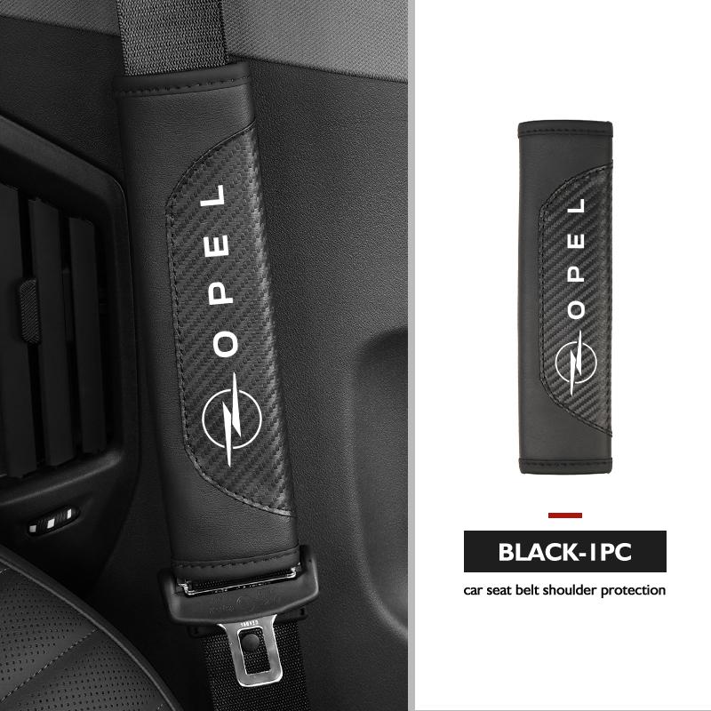AAAYR1 Leather Car Seat Belt Cover Protect Shoulder Strap Padding For Opel ADAM ASTRA J K CORSA E INSIGNIA MOKKA VIVA Meriva