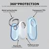4Pcs IP68 Waterproof Full‑Coverage TPU Shockproof Protective Case With Metal Keychain Carabiner For Samsung Galaxy Smart Tag 2 Tracker