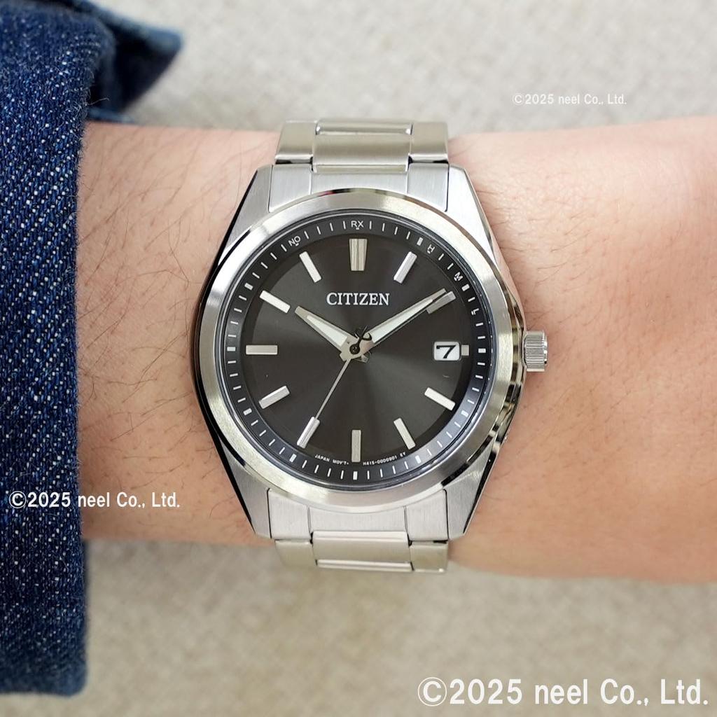 CITIZEN COLLECTION Men's Watch, 3-Hand Model, Light-Powered Eco-Drive, 5 ATM Water Resistance, Basic Silver/Black, AS1080-65E