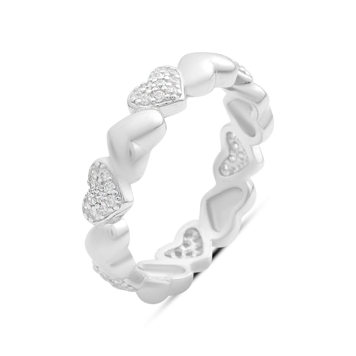 

Серебряное кольцо с фианитами, вес изделия 3,28 гр (2192855) 16.5 білий