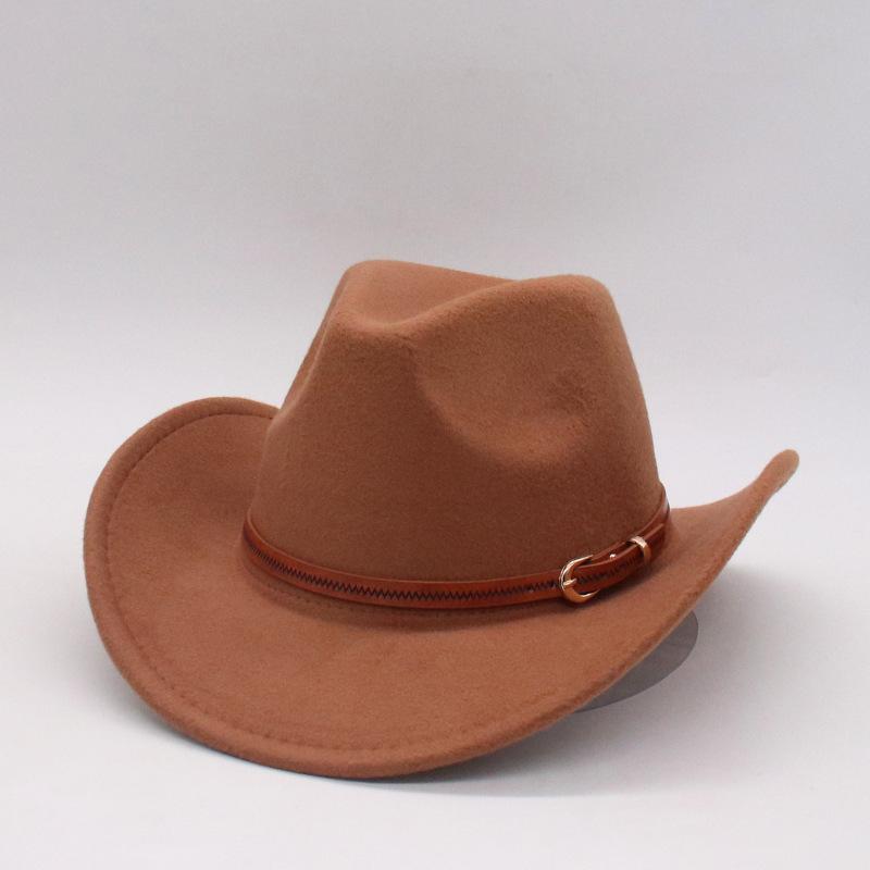 Cross-Border Hot Sale Western Cowboy Hat Men'S Felt Ethnic Style Retro Knight Top Hat Women'S Felt Manufacturer Wholesale Jazz