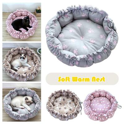 Material Suave Nido Suave y Cálido Diseño Creativo Cama Ajustable para Mascotas Cojín Lindo de Doble Uso para Mascotas Para Gatos