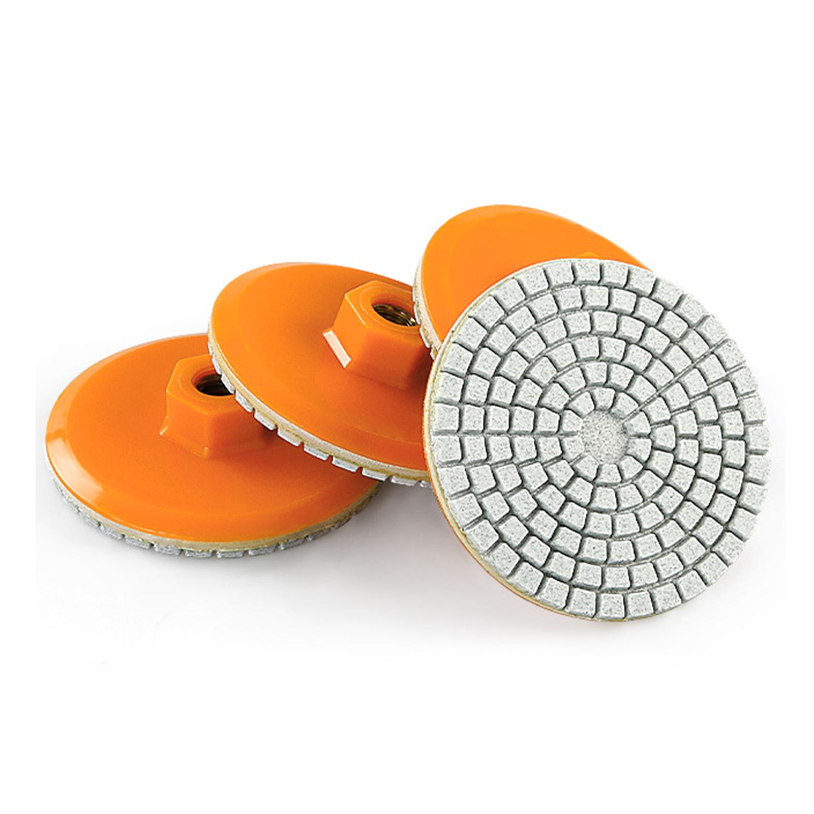 

80 мм 3-дюймовый алмазный полировальный круг, интегрированный диск для обрезки и полировки камня, зернистость гранита 150 оранжевый