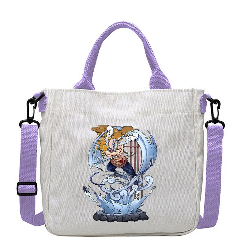 Demon Slayer: Kimetsu No Yaiba - Inosuke Hashibira Anime Print Canvas Bag for Commuter Shoulder Handbag