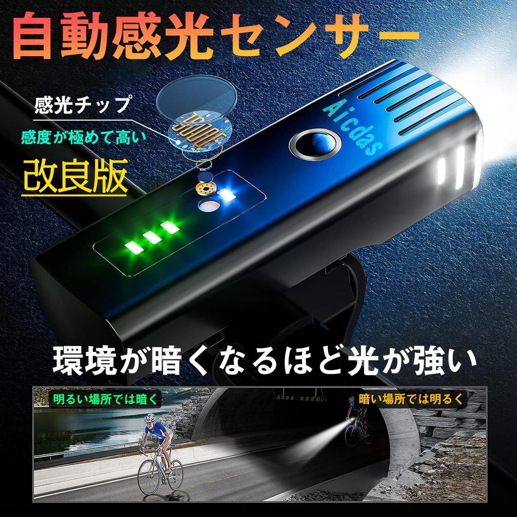 Bicycle Light Latest Enhanced 2600mAh LED Headlight with High Brightness 2000 Dimming Light Bike Road Front Compact Can also be Used as a Sports