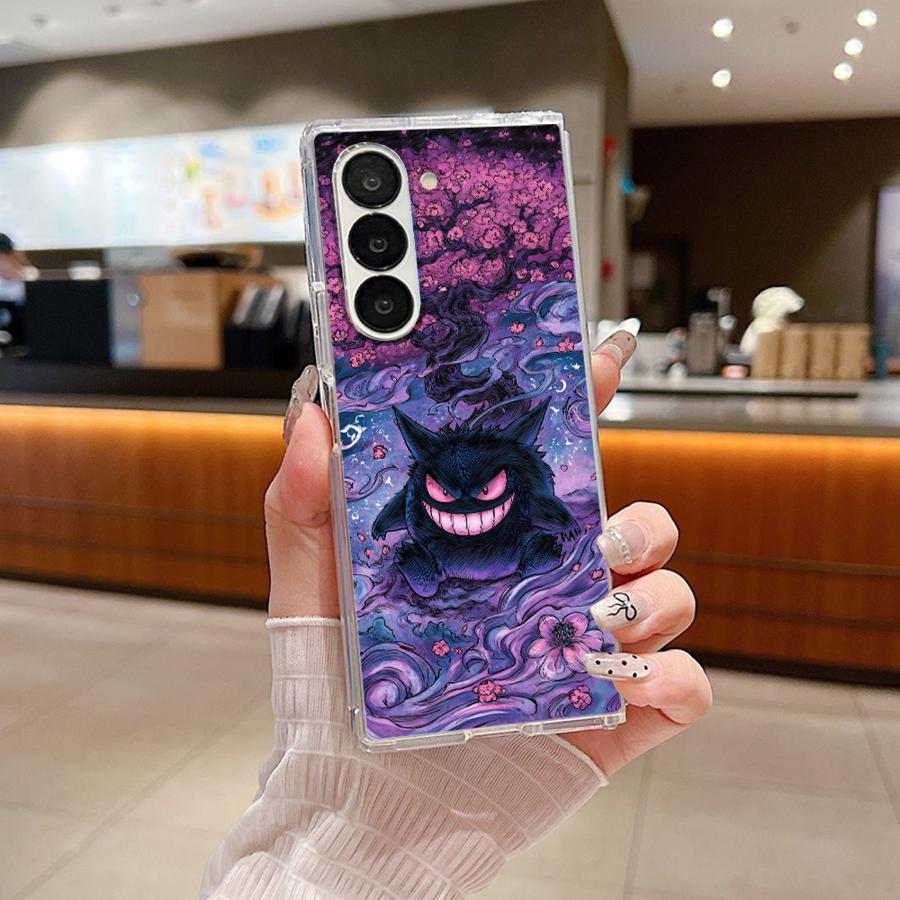 Hot Comic Pokemon Art Transparent Soft Phone Cover Case for Samsung Galaxy ZFold6 ZFold4 Z Fold 7 6 5 4 3 ZFold5 ZFold3 ZFold7