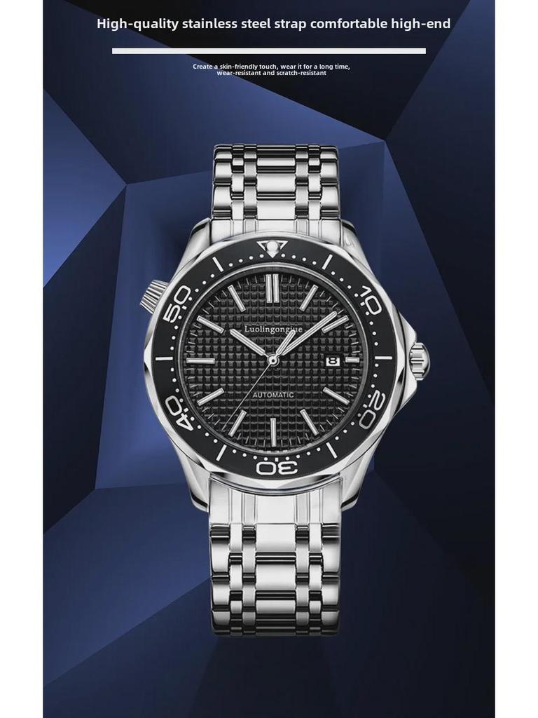 Haima Stilvolle und stimmungsvolle automatische mechanische Herrenuhr mit Hohlgitter-Design