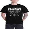 Herren T-Shirt Schwarzes Totenkopfschild Nation Band Logo Offiziell