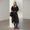 Only 2025 Summer British Retro Plaid A-line Midi Skirt