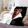 1pc Scarface-Inspired Flannel Blanket - Soft Cozy All-Season Throw for Bedroom, Sofa, Camping, Travel - Perfect Gift for Movie FansB39