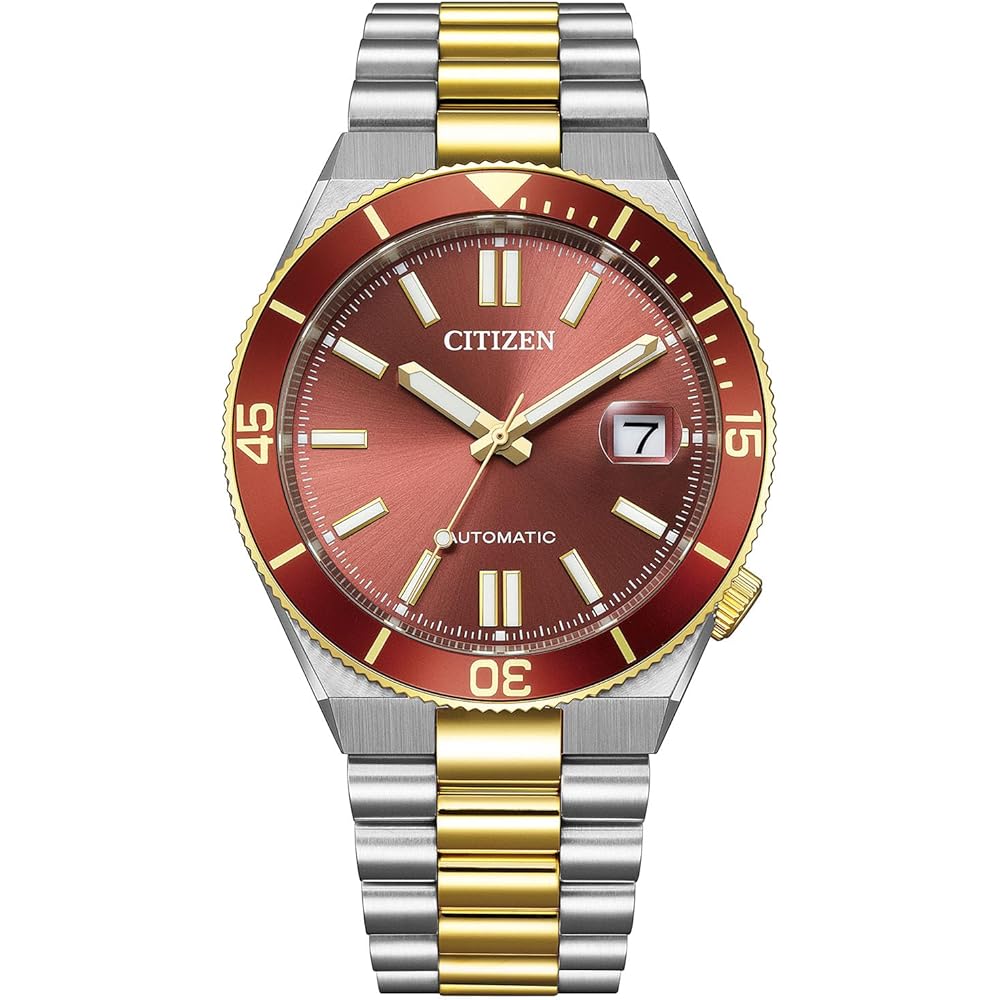

Citizen NJ0230-58X Mechanical Watch Water Resistant Analog Men s Silver Red Date Display