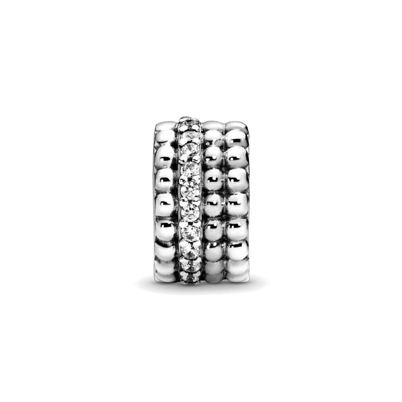 Pandora MOMENTS Beaded Clip Women's Silver 797520CZ
