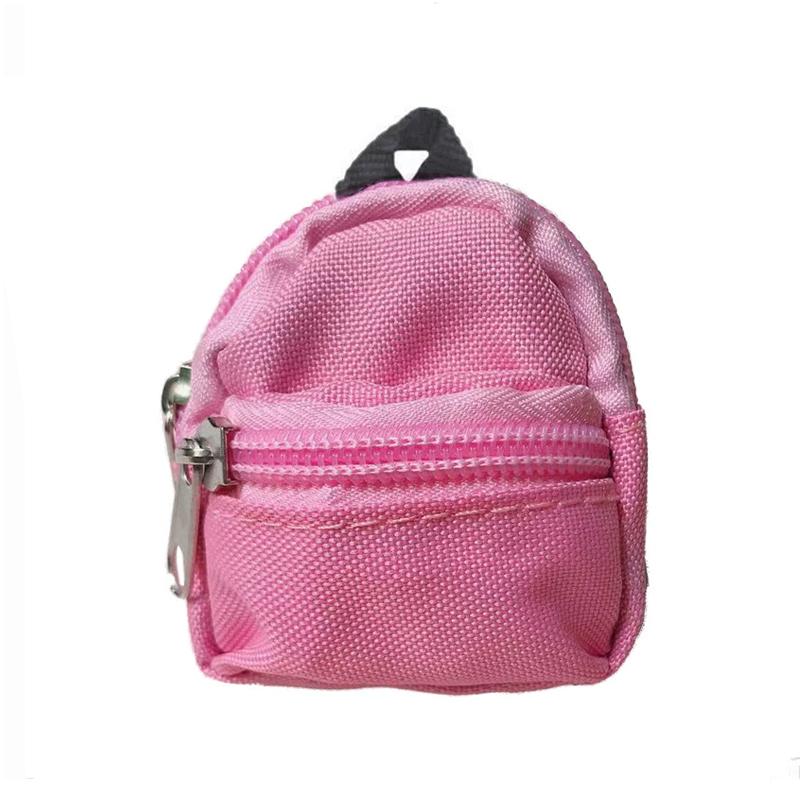 Doll Miniature Bag Toys For Bjd Dolls Zipper Backpack Cute Flower Schoolbag Dollhouse Decor Rucksack Dolls Clothes Accessories