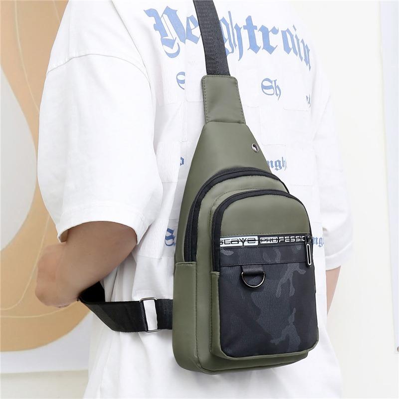 Outdoor breast bag men's new casual fashion messenger bag large capacity chest bag