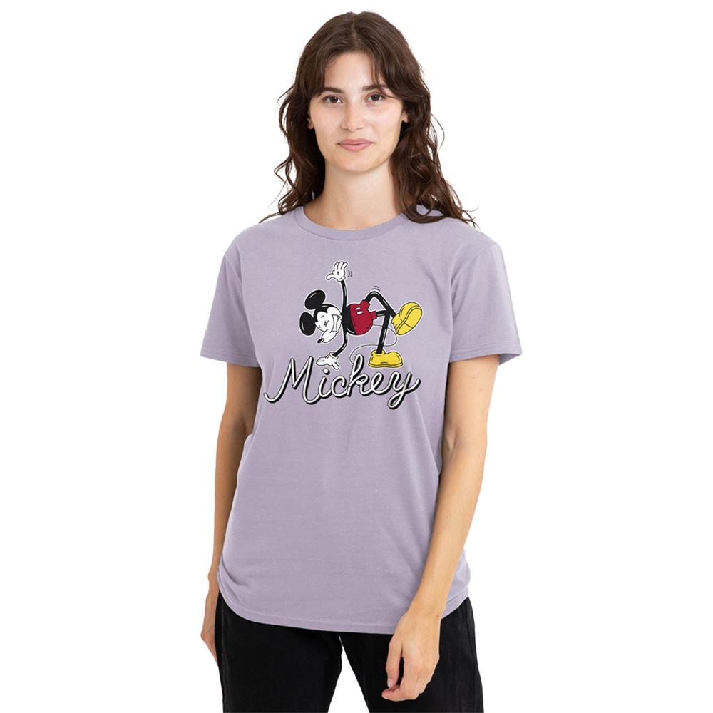 Disney Womens/Ladies Funky Dance Mickey Mouse T-Shirt