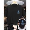 European Size New Summer Men's Casual Ribbed Crew Neck Short Sleeve T-Shirt, Knitted Fabric, Refreshing and Comfortable, Double-Sided Front