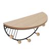 Modern Wall Shelves Fan Shaped Textured Exquisite Floating Shelves for Living Rooms Bedrooms Study