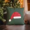 Home Decor Christmas Plaid Pattern With Festive Decorations Pattern Cushion Cover Suitable For Sofa Bedroom Car Pillow Cover