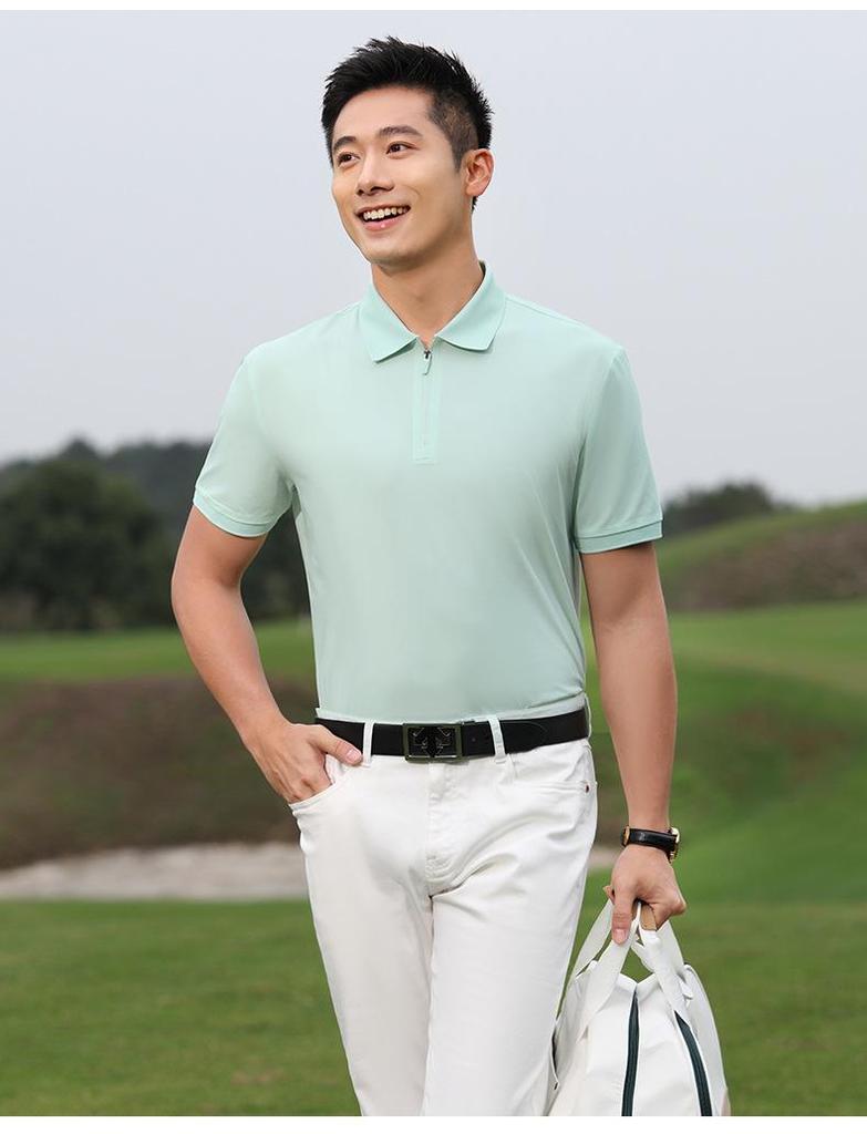 Wysokiej klasy koszulka polo na zamówienie do stroju biznesowo-casualowego - z krótkim rękawem i haftem