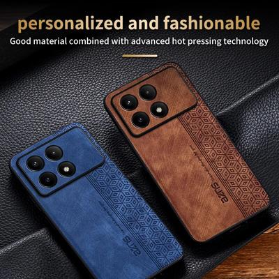 Dla Xiaomi Poco X6 Pro tylna pokrywa skóra odporna na wstrząsy skórzana obudowa telefonu miękka Funda dla Poco X6 Pro Capa zderzak