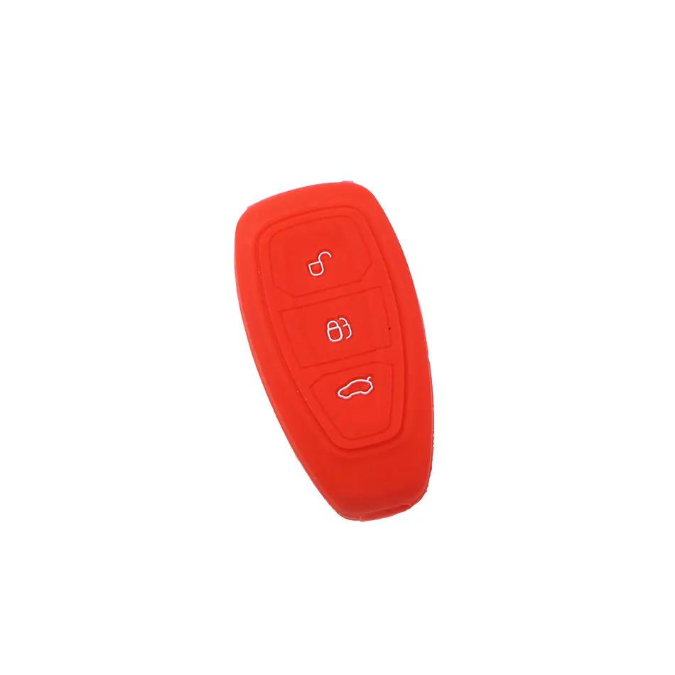Silicone Key Cover For Ford Fiesta Focus Mondeo Mk4 Mk3 Ranger Ecosport Kuga 2 3 St Car Smart Remote Key Case Fob