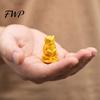 Owl Figurine Meditation 3D Printed Cute Reading Statue Novelty Relaxing Desktop Toy Zen Yoga Animal Sculpture for Office Shelf Decor Stress Relief