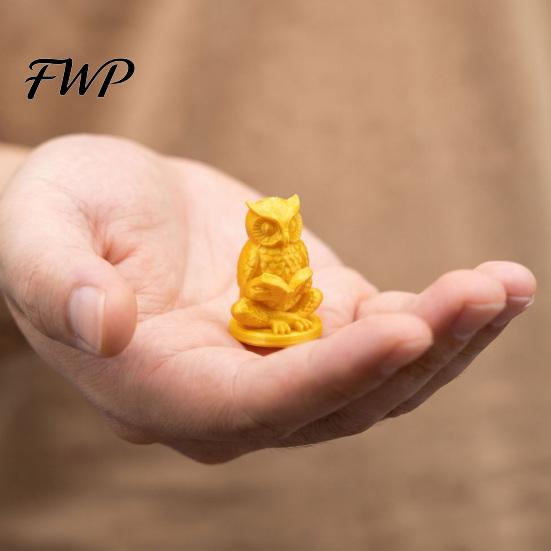 Owl Figurine Meditation 3D Printed Cute Reading Statue Novelty Relaxing Desktop Toy Zen Yoga Animal Sculpture for Office Shelf Decor Stress Relief