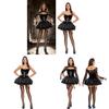 Costume da Strega Gotica in Tessuto di Poliestere per Appassionati di Cosplay di Halloween
